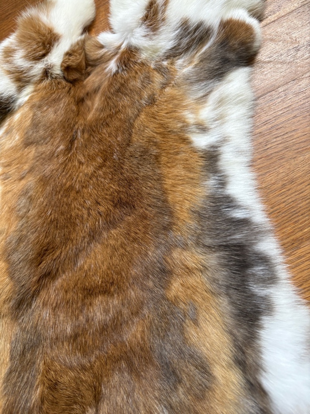 B0003 Genuine Soft Rabbit Fur Pelt - Natural Tanned Craft Supply Hide - Picture 2 of 2